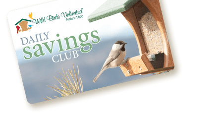 Daily Savings Club Card graphic, Wild Birds Unlimited, WBU