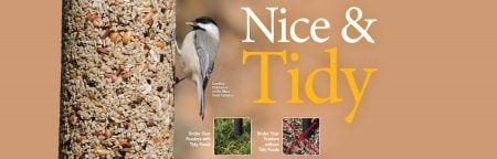 Nice & Tidy, Tidy Bird Feeding, Carolina Chickadee on No-Mess Seed Cylinder, Wild Birds Unlimited, WBU
