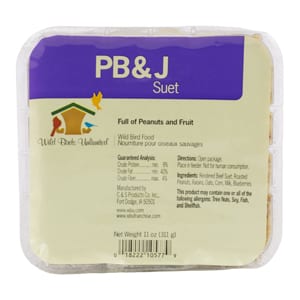 PB&J Suet, Peanut Butter & Jelly Suet, Bird Food, Wild Birds Unlimited, WBU