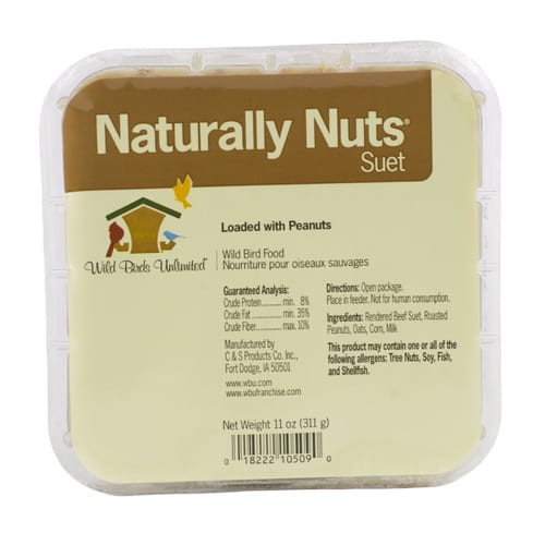 Naturally Nuts Suet, Bird Food, Wild Birds Unlimited, WBU