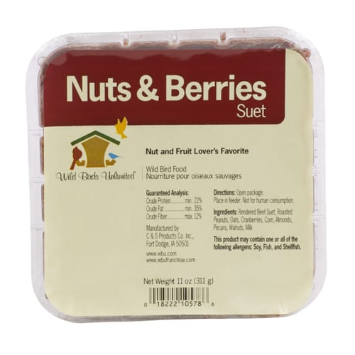 Nuts & Berries Suet, Bird Food, Wild Birds Unlimited, WBU